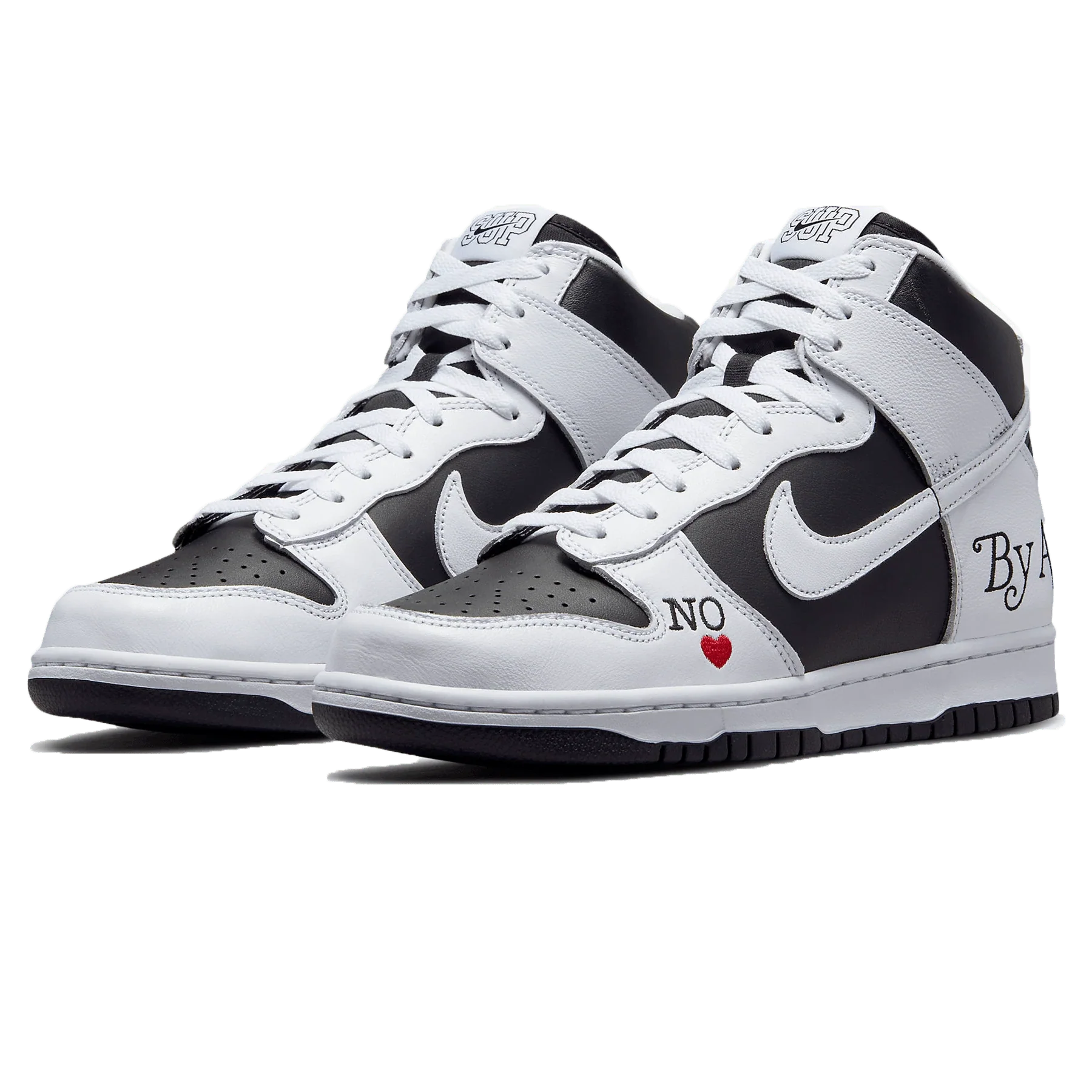 Nike SB x Supreme Dunk High 'By Any Means Black White'