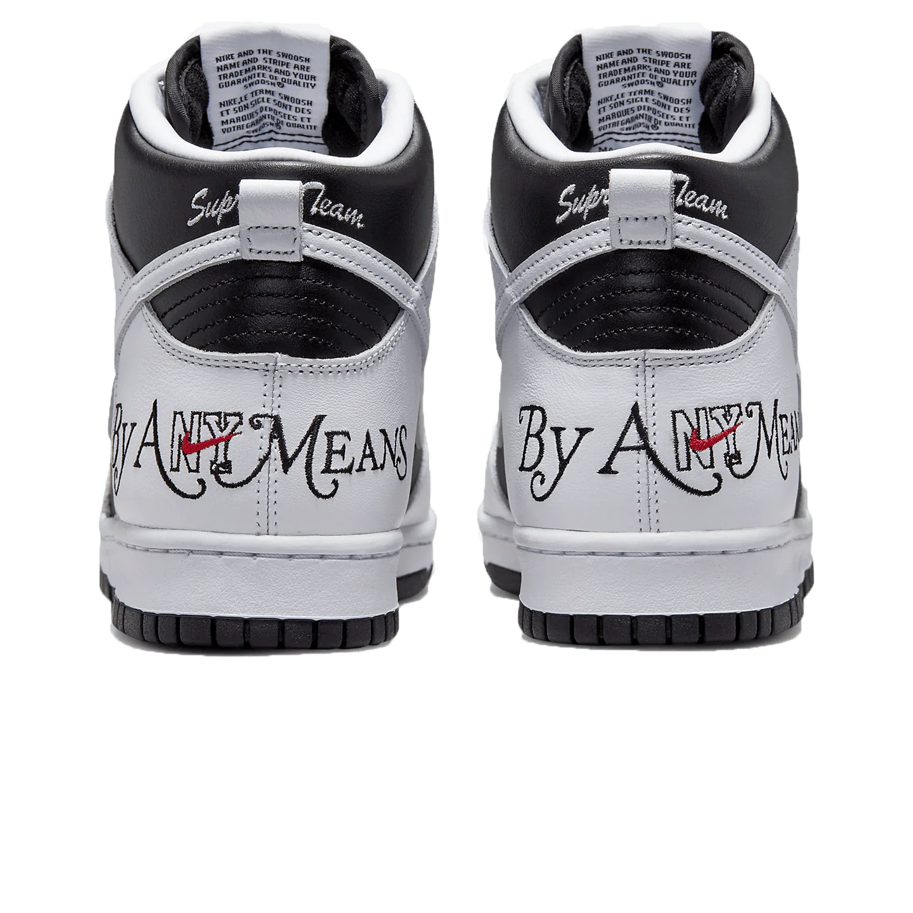 Nike SB x Supreme Dunk High 'By Any Means Black White'