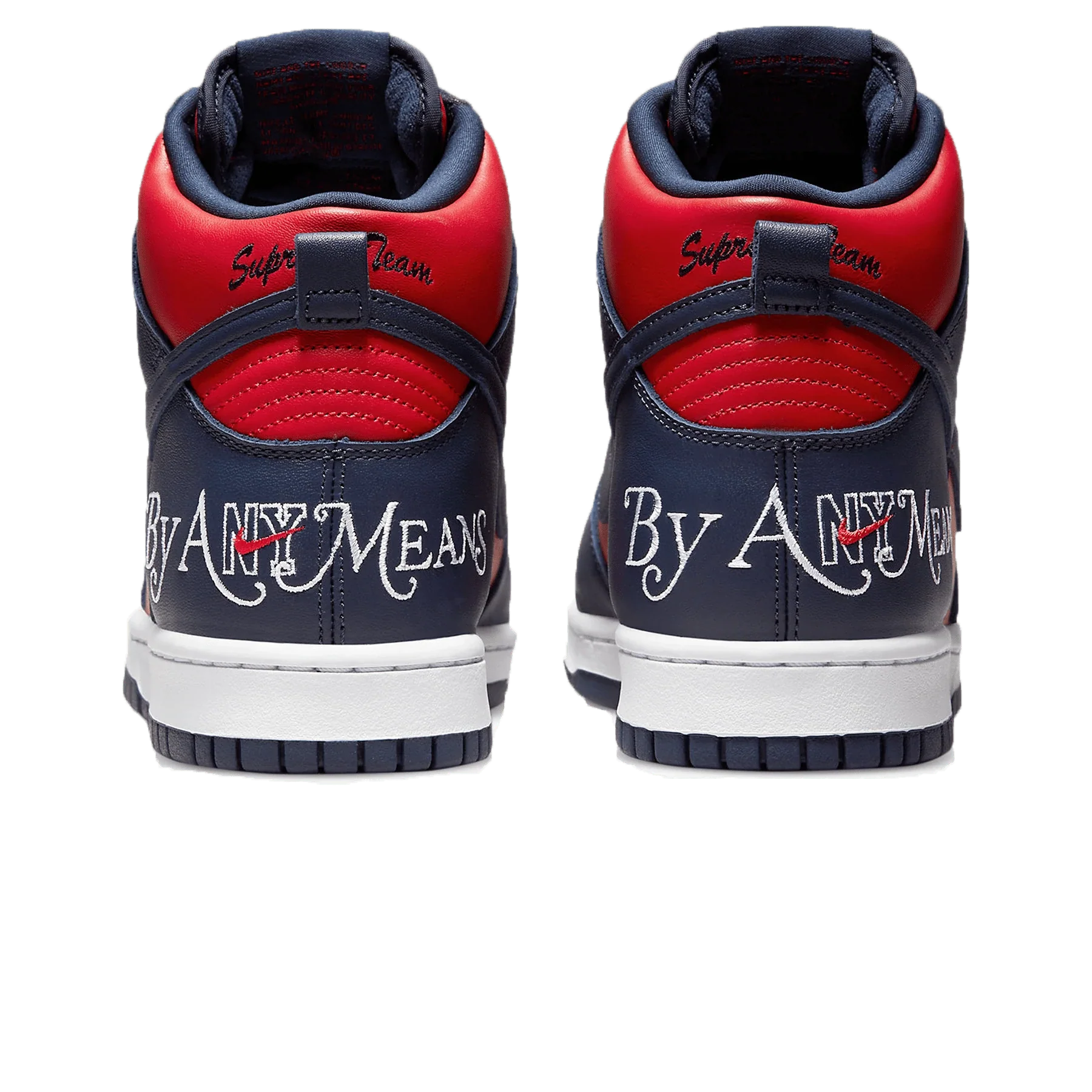 Nike SB x Supreme Dunk High 'By Any Means Navy Red'